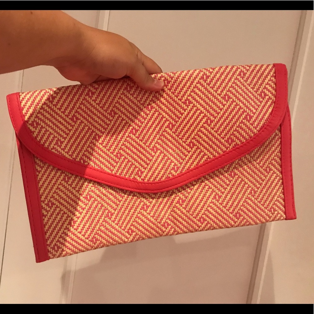 Pink and yello clutch